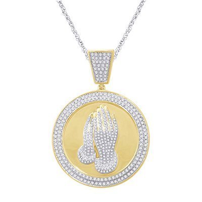 10K 1.38-1.43CT D-PENDANT RDS MEN
