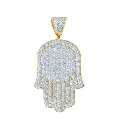 10K 1.38-1.46CT D-PENDANT MENS RDS