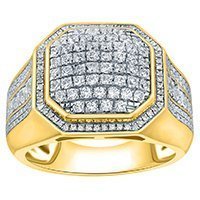 10K 1.38-1.62CT D-RING MEN RDS MP
