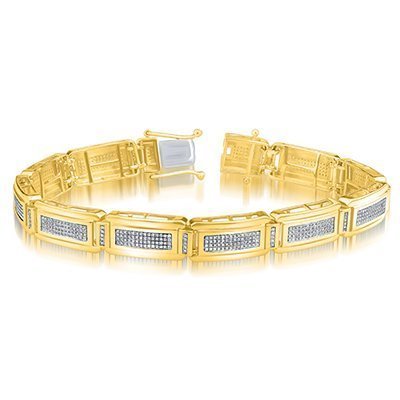 10K 1.54-1.62CT D-BRACELETE MENS RDS MP