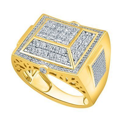 10K 1.80-2.04CT D-RING MEN RDS