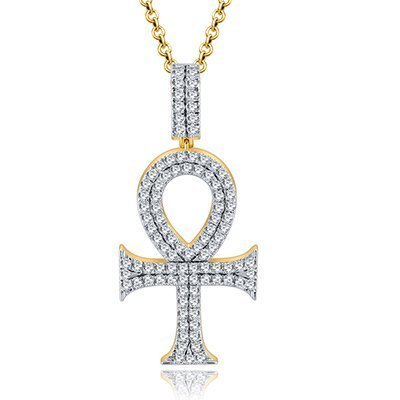 10K 1.89-2.57CT D-PENDANT MENS RDS