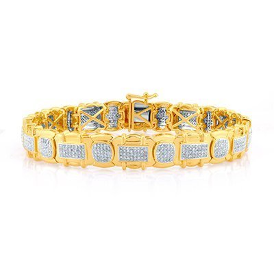 10K 2.05CT D-BRACELETE MENS RDS
