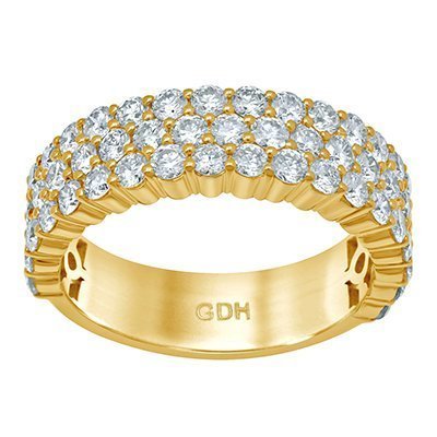 10K 2.96-3.04CT D-RING BAND MEN RDS 8F