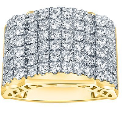 10K 3.01-3.15CT D-RING MENS RDS MP
