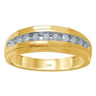 SHOW SPL: 10K 0.23-0.26CT D-BAND RING MEN RDS