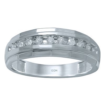 SHOW SPL: 10K 0.23-0.27CT D-BAND RING MEN RDS