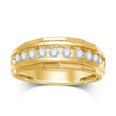 SHOW SPL: 10K 0.23-0.27CT D-BAND RING MEN RDS