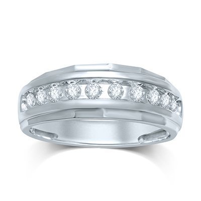 SHOW SPL: 10K 0.23-0.27CT D-BAND RING MEN RDS