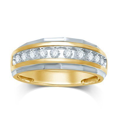 SHOW SPL: 10K 0.23-0.27CT D-BAND RING MEN RDS