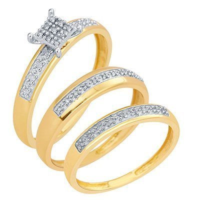 10K 0.12CT D-TRIO SET RDS