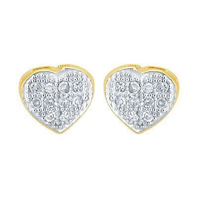 925 0.05CT D-EARRING RDS LDS MP HEART