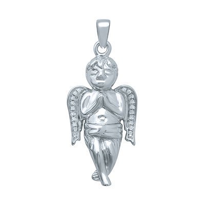 925 SS 0.05-0.06CT D-PENDANT MENS RDS