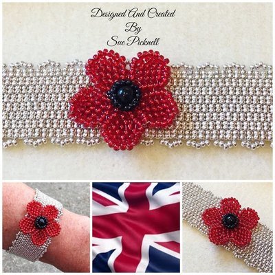 Poppy Bracelet Beading Pattern