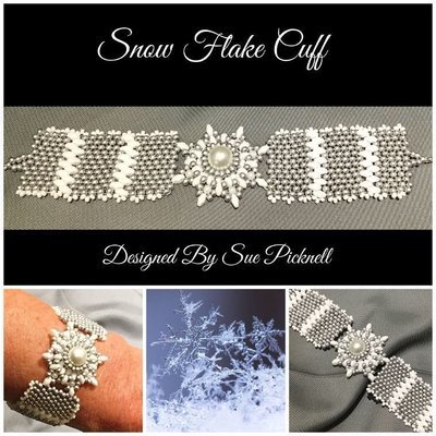 Snowflake Cuff Bracelet Beading Pattern