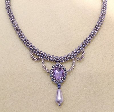 Purple Delight Necklace Beading Pattern
