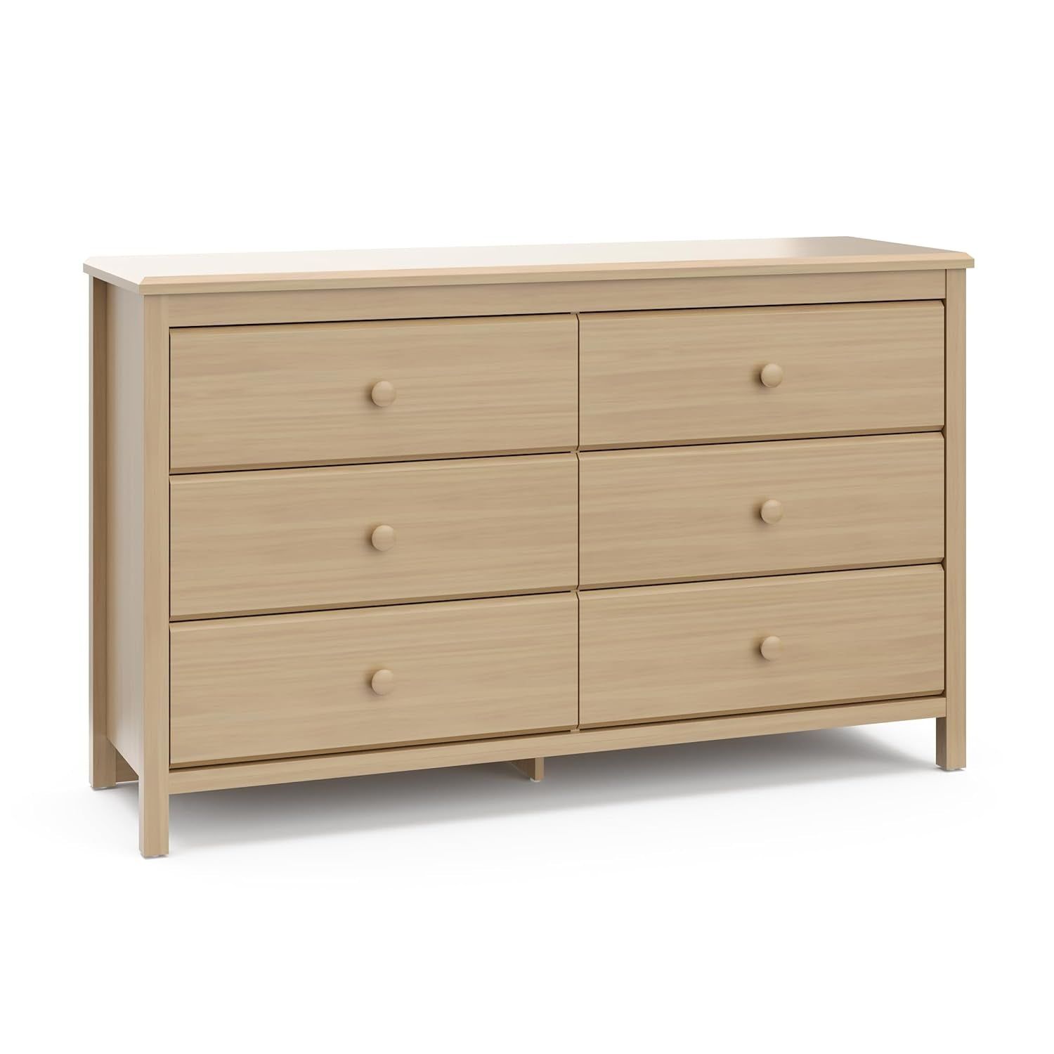 Alpine 6 Drawer Double Dresser (Driftwood) – GREENGUARD Gold Certified, Dresser for Nursery, 6 Drawer Dresser, Kids Dresser, Nursery Dresser Drawer Organizer, Chest of Drawers