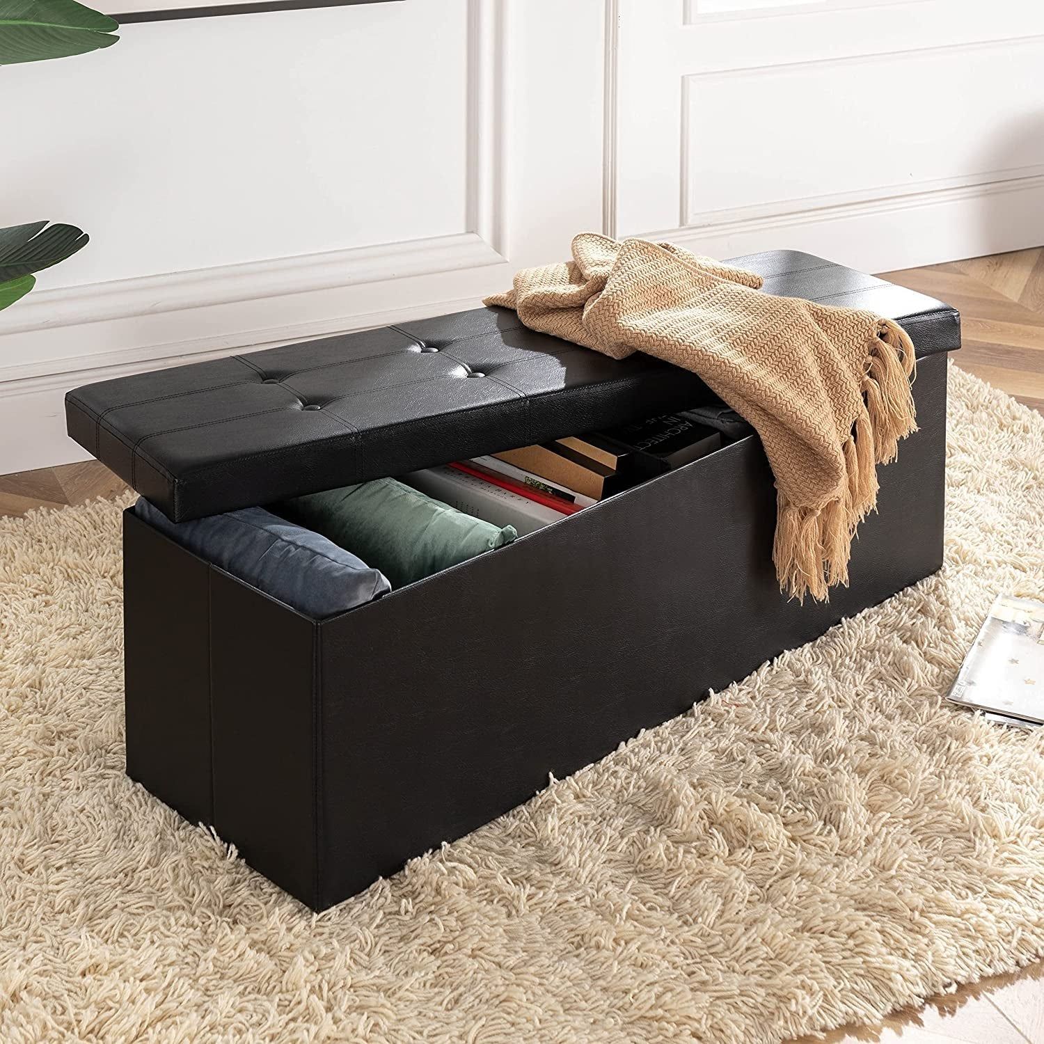 Memory Foam Folding Chest Ottoman Bench