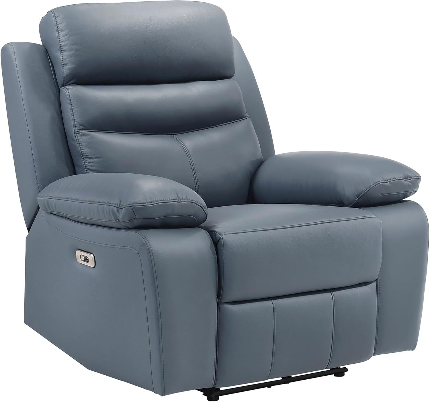 Recliner Chair Living Room Leather Reclining Sofa Chair, Home Theater Seating, Wall Hugger Recliner, Power Recliner Sofa Chair for Living Room/Office/Apartment, Blue