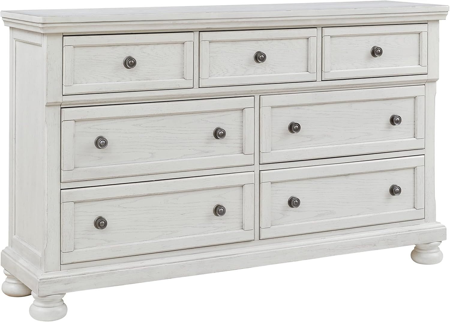 Robbinsdale Traditional 7 Drawer Dresser, Antique White