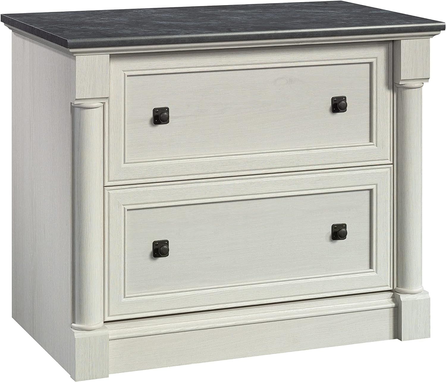 Palladia 2 Drawer File Cabinet, Lateral Filing Cabinets for Home Office, Hanging File Folders Organizer, Interlocking Drawers, in Glacier Oak Finish