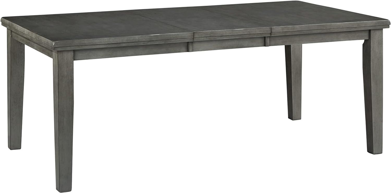 Hallanden Modern Farmhouse Dining Room Butterfly Extension Table, Dark Gray