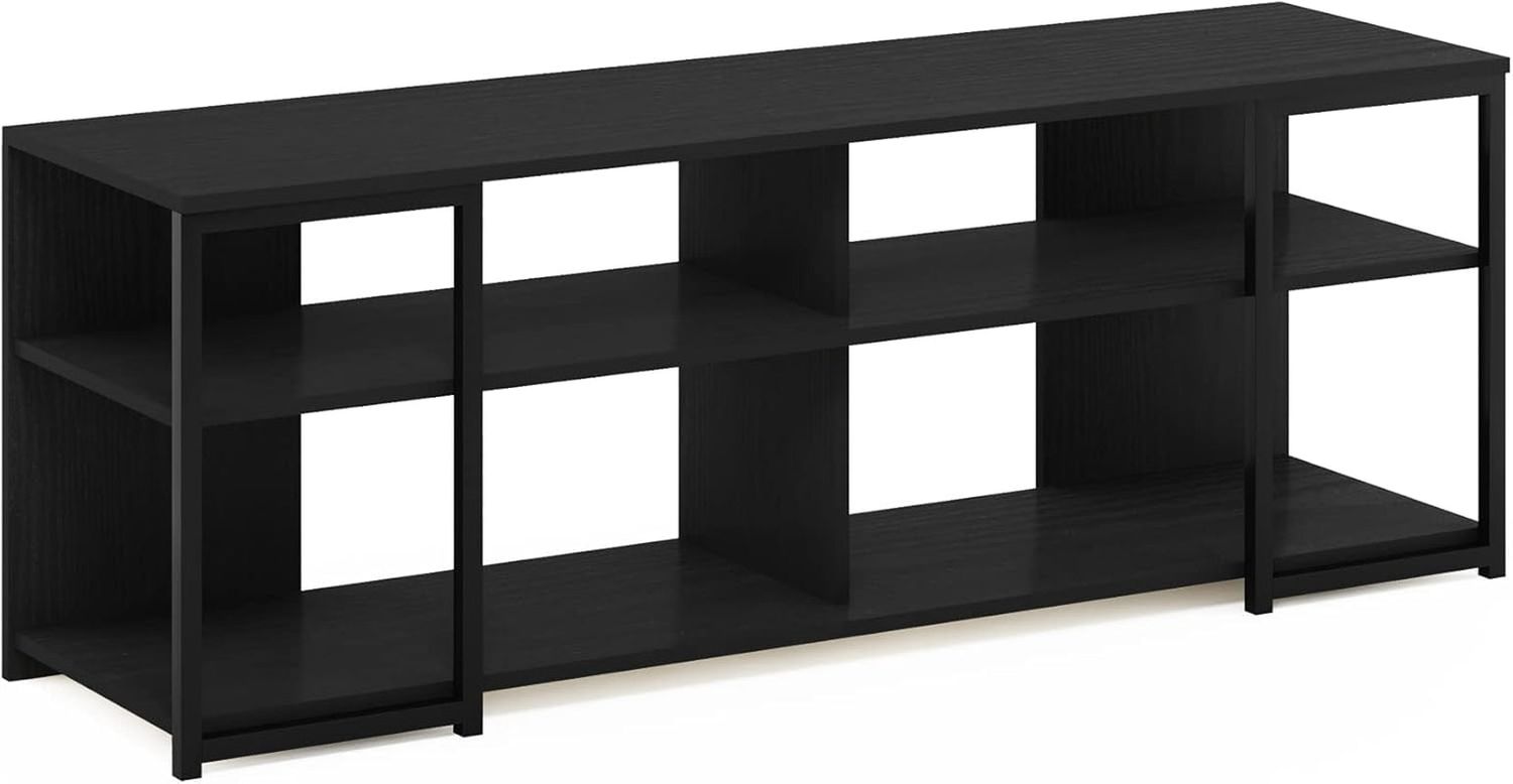 Furniture Entertainment Center Stand with Metal Frame Support for Tvs up to 65 Inch, 65-Inch, Americano/Black