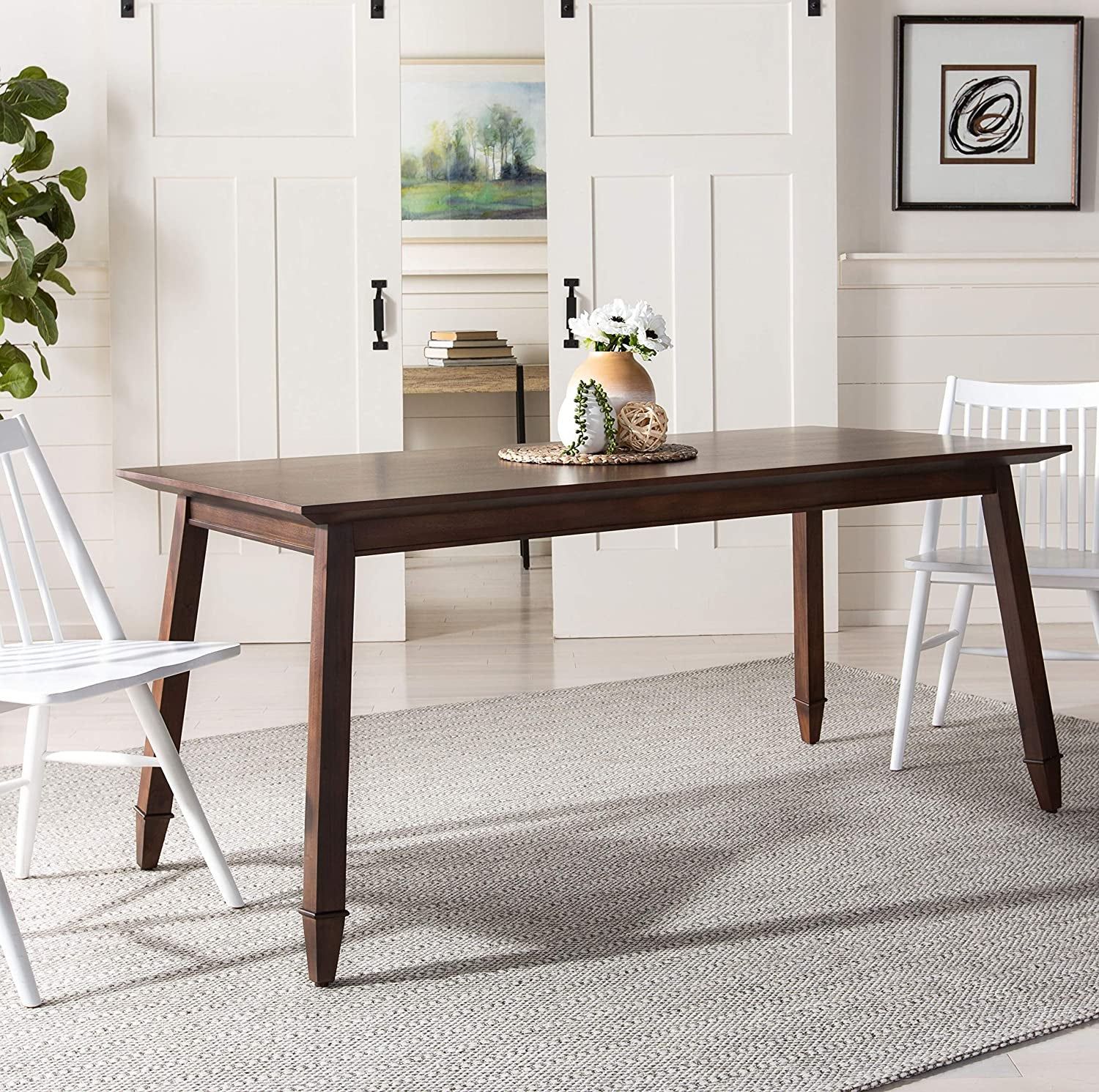 Brayson Modern Walnut Rectangle Dining Table