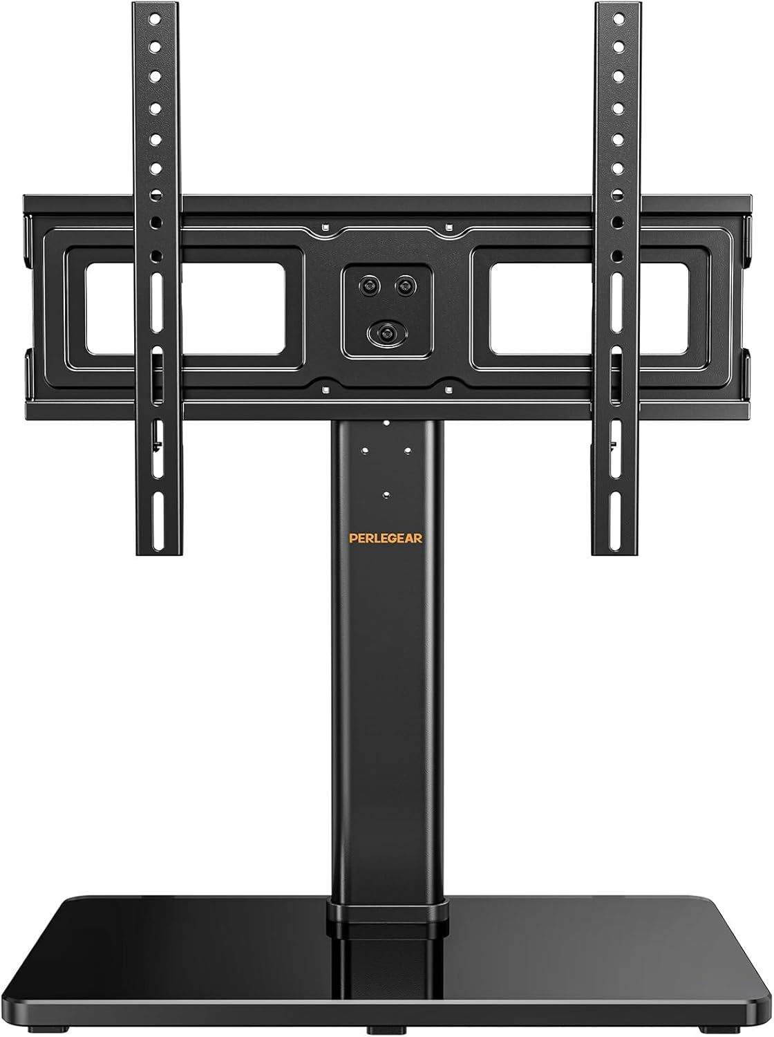 Tabletop TV Stand, Universal TV Stand for 23–60 Inch LCD/LED/OLED Tvs, Height-Adjustable TV Stand with Tempered Glass Base &amp; Cable Management, VESA 400X400Mm, PGTVS02