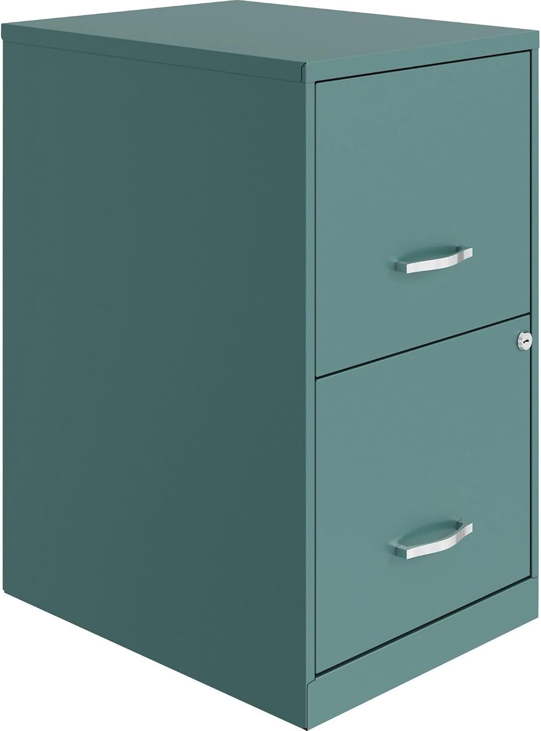 2-Drawer File Cabinet, 14.2&quot; X 18&quot; X 24.5&quot;, Teal