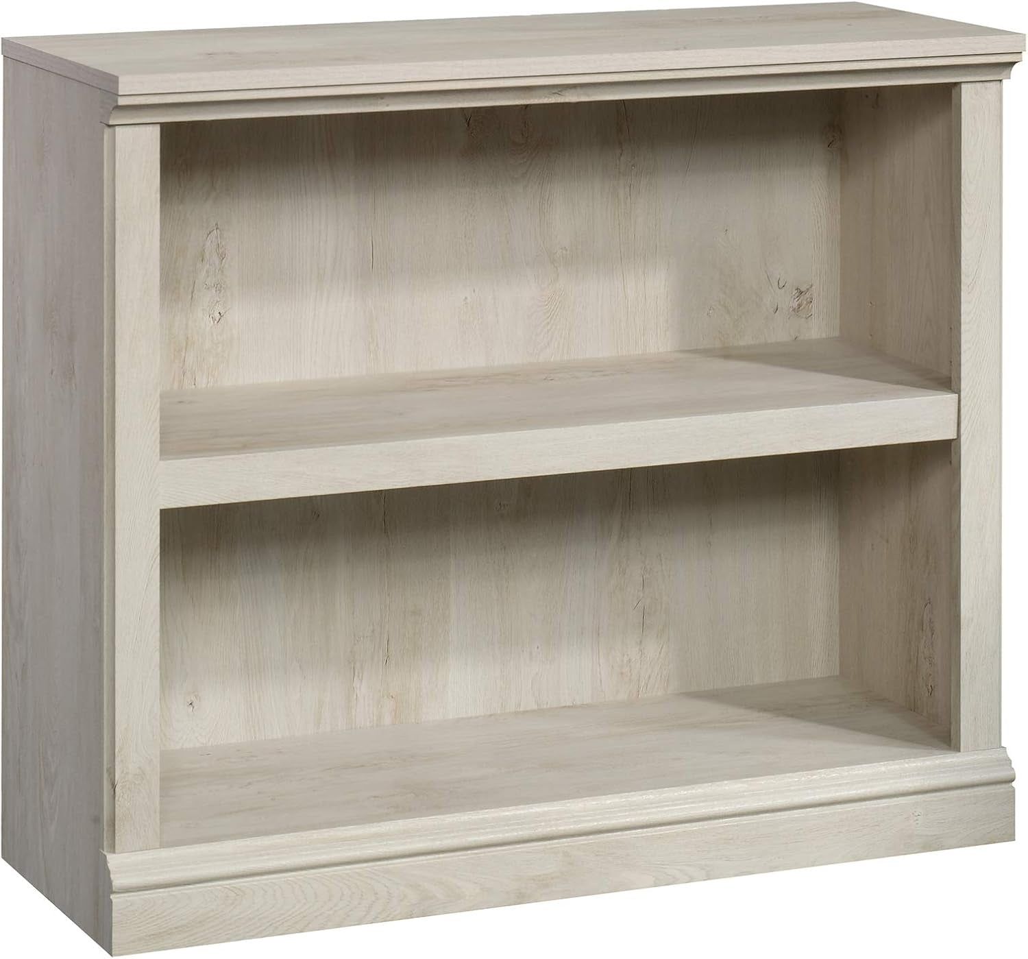 2 Tier Book Shelf Wooden Bookcase Multipurpose Bookshelf for Home Office, Living Room, in Chalked Chestnut
