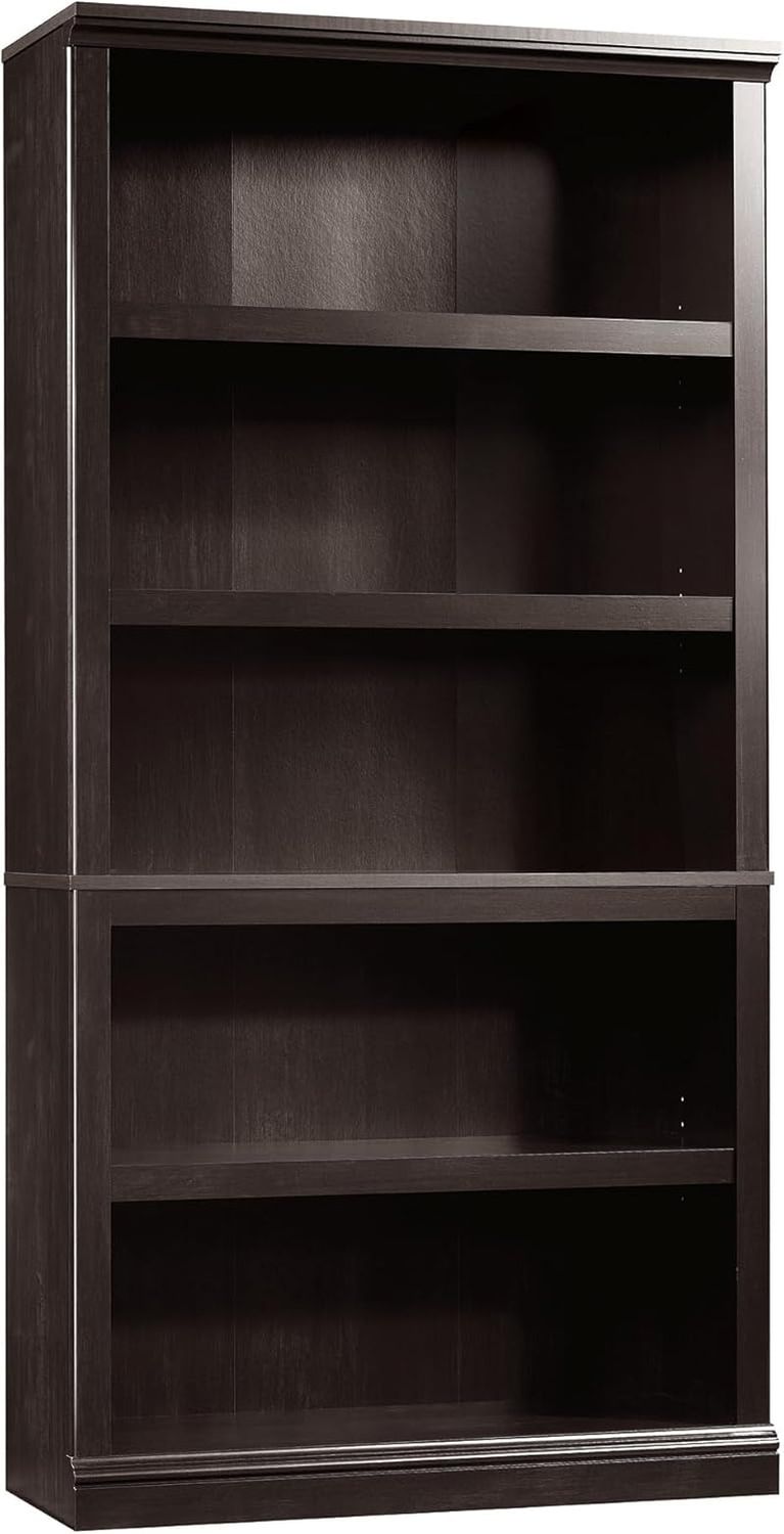 Miscellaneous Storage 5 Bookcase/Book Shelf, L: 35.28&quot; X W: 13.23&quot; X H: 69.76&quot;, Estate Black