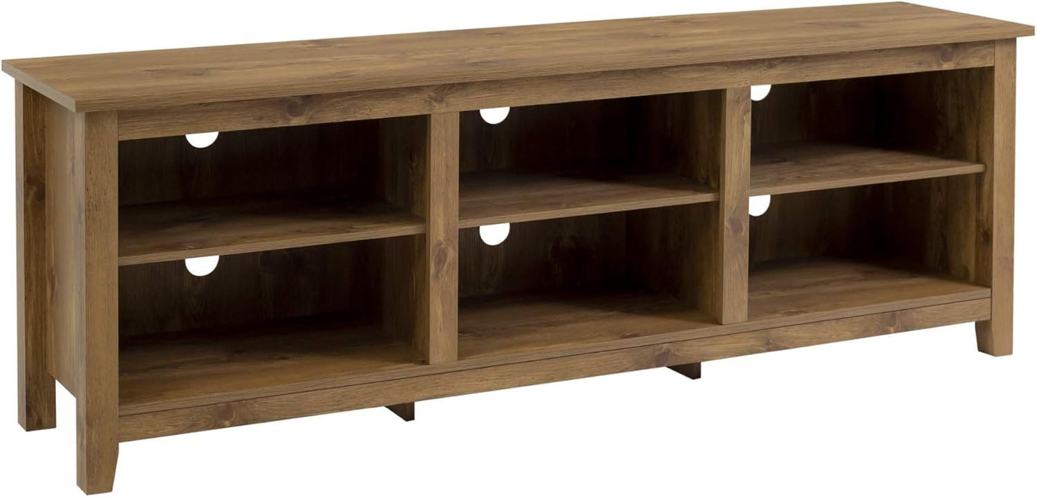 Wren Classic 6 Cubby TV Stand for Tvs up to 80 Inches, 70 Inch, Barnwood