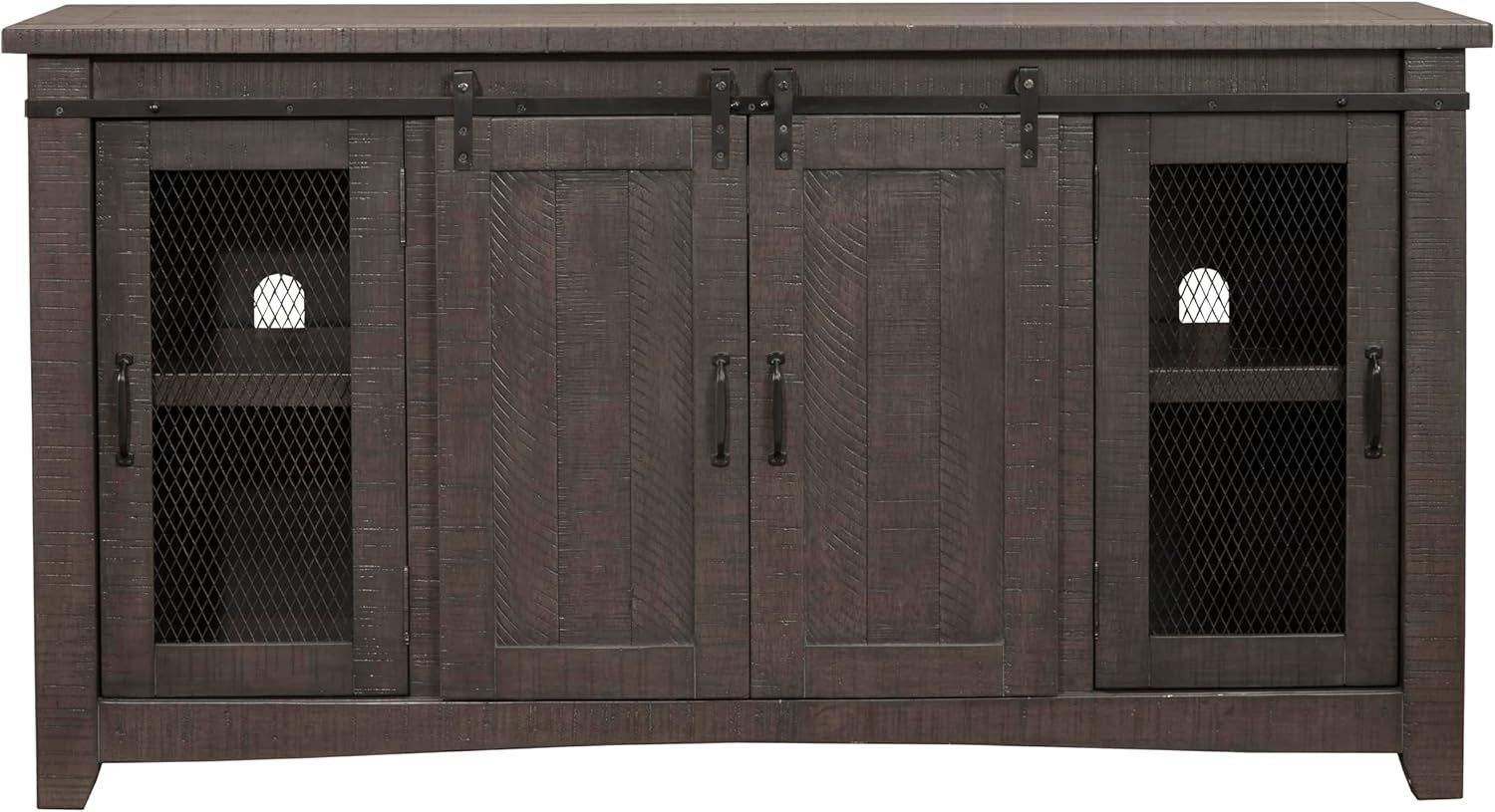 Sierra 65&quot; Solid Wood TV Stand, Grey