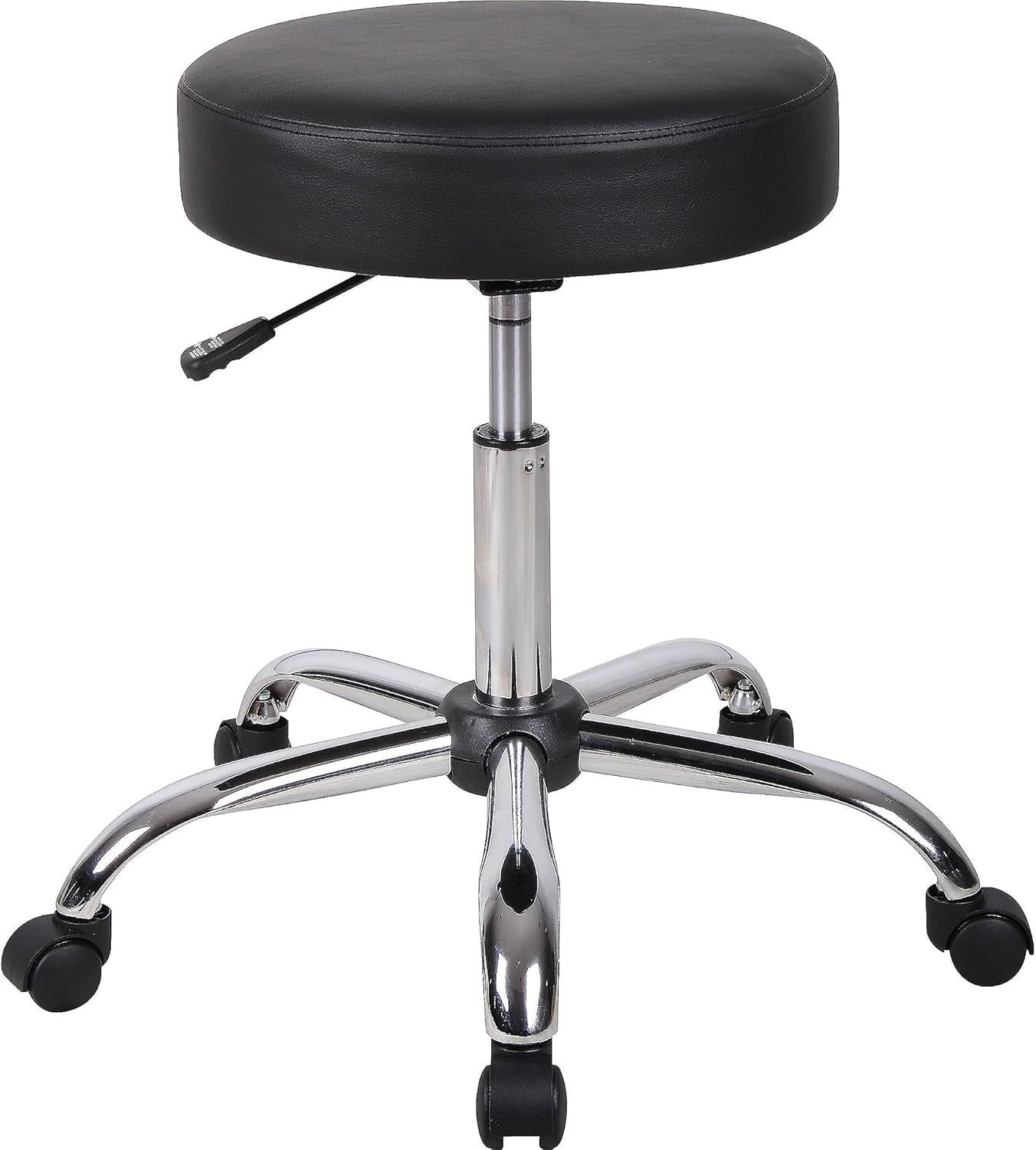Boss Be Well Armless Medical Spa Professional Stool, Black (B240-BK)