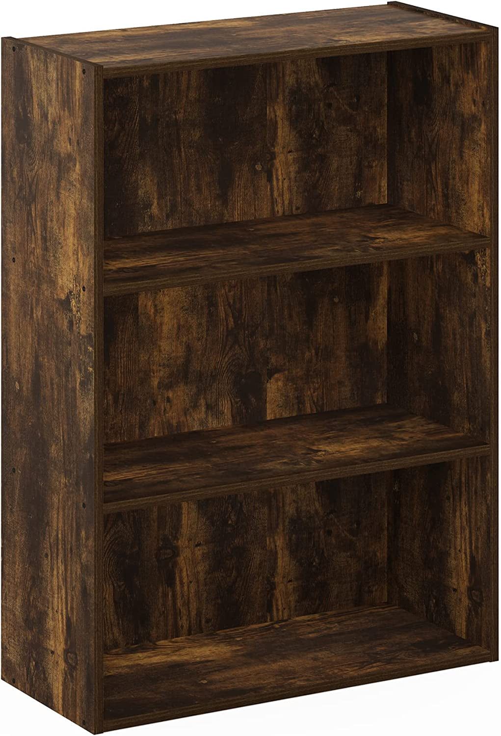 Pasir 3-Tier Open Shelf Bookcase, Amber Pine