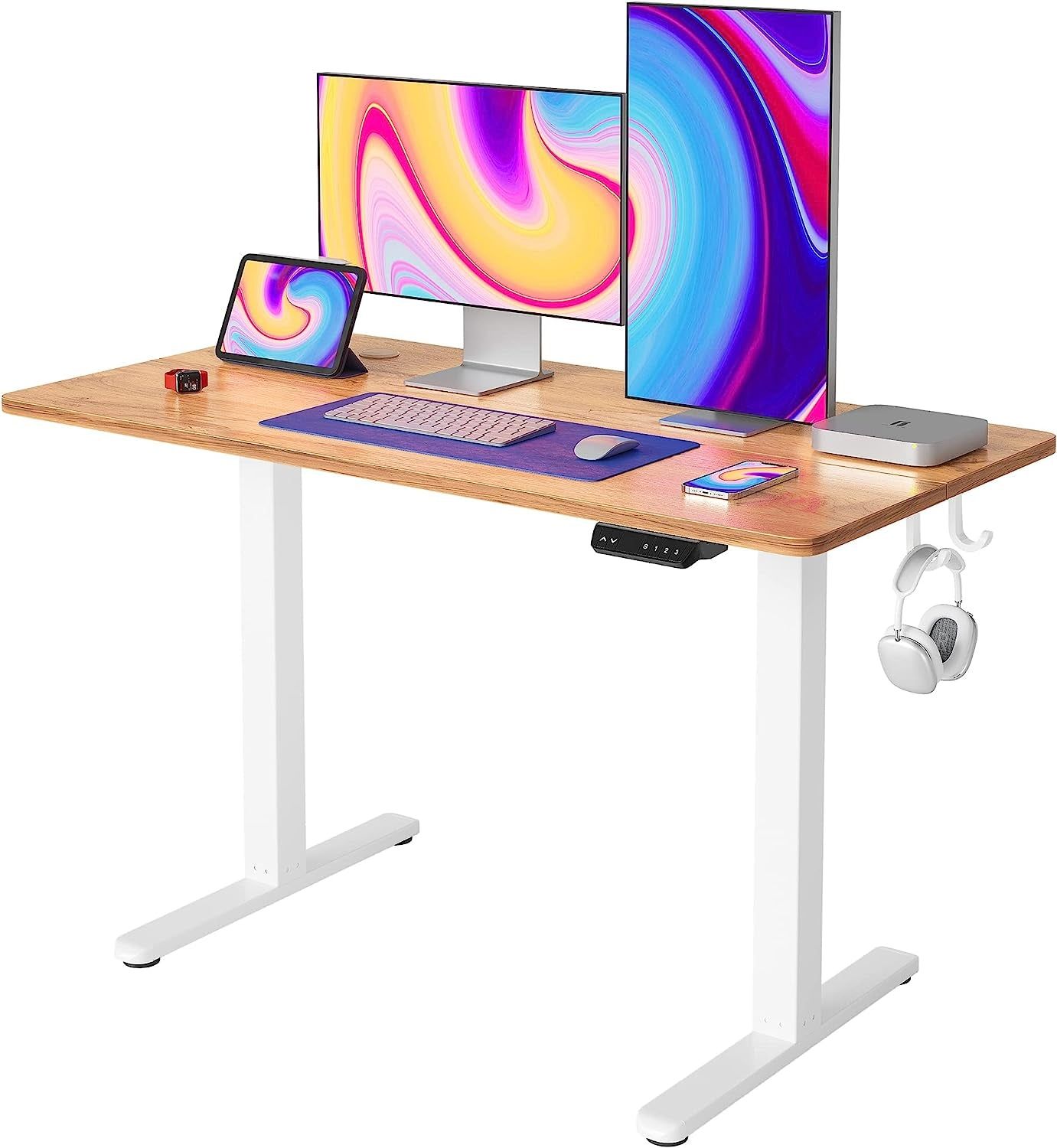Electric Height-Adjustable Desk for Home Office with Anti-Collision Technology
