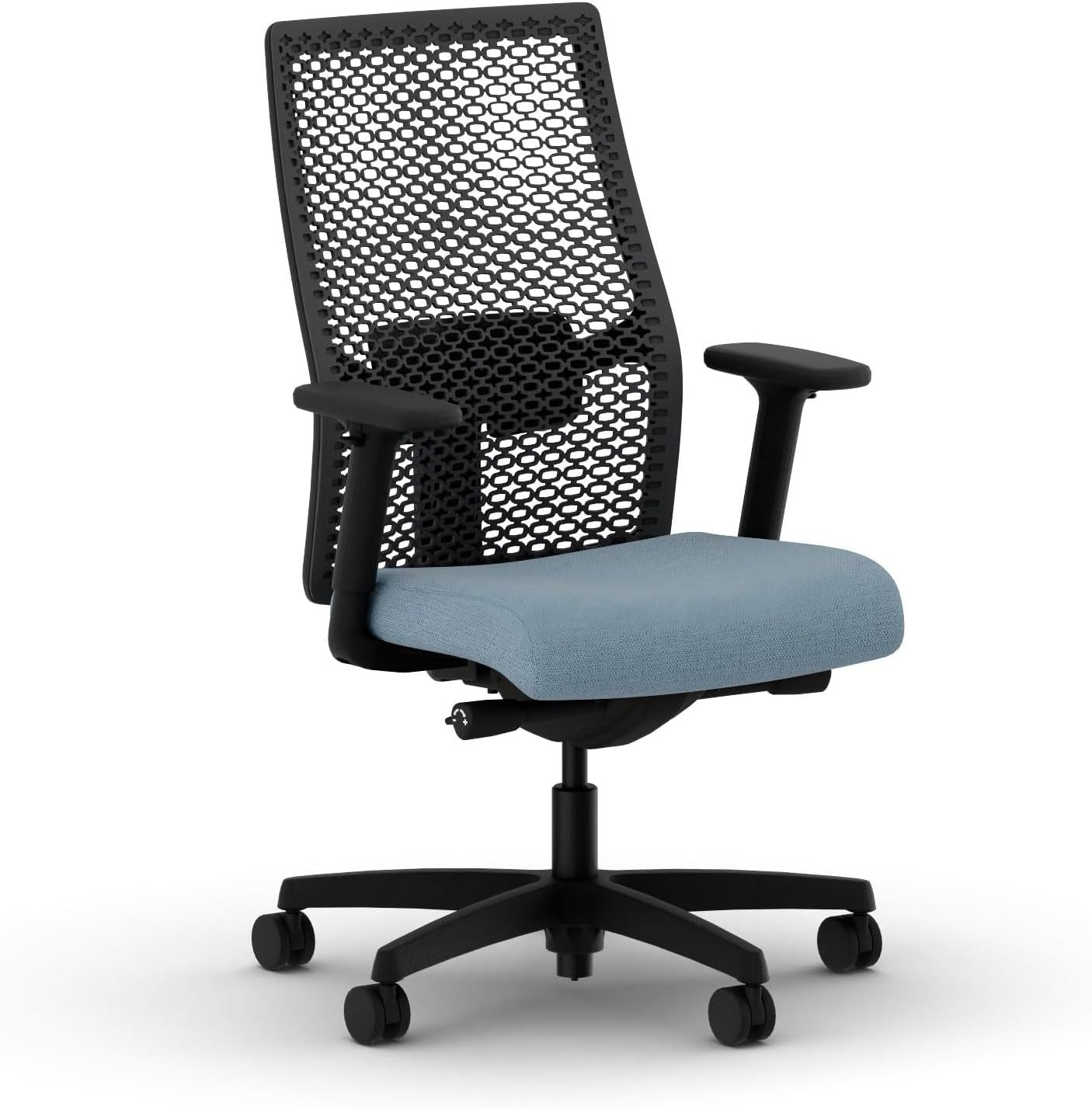 Ignition 2.0 Reactiv Ergonomic Office Chair with Lumbar Support, Breathable Flex-Back Adjustable Office Chair, Synchro-Tilt Recline, Swivel Wheels - Home Office Desk Chair for Back Pain - Blue