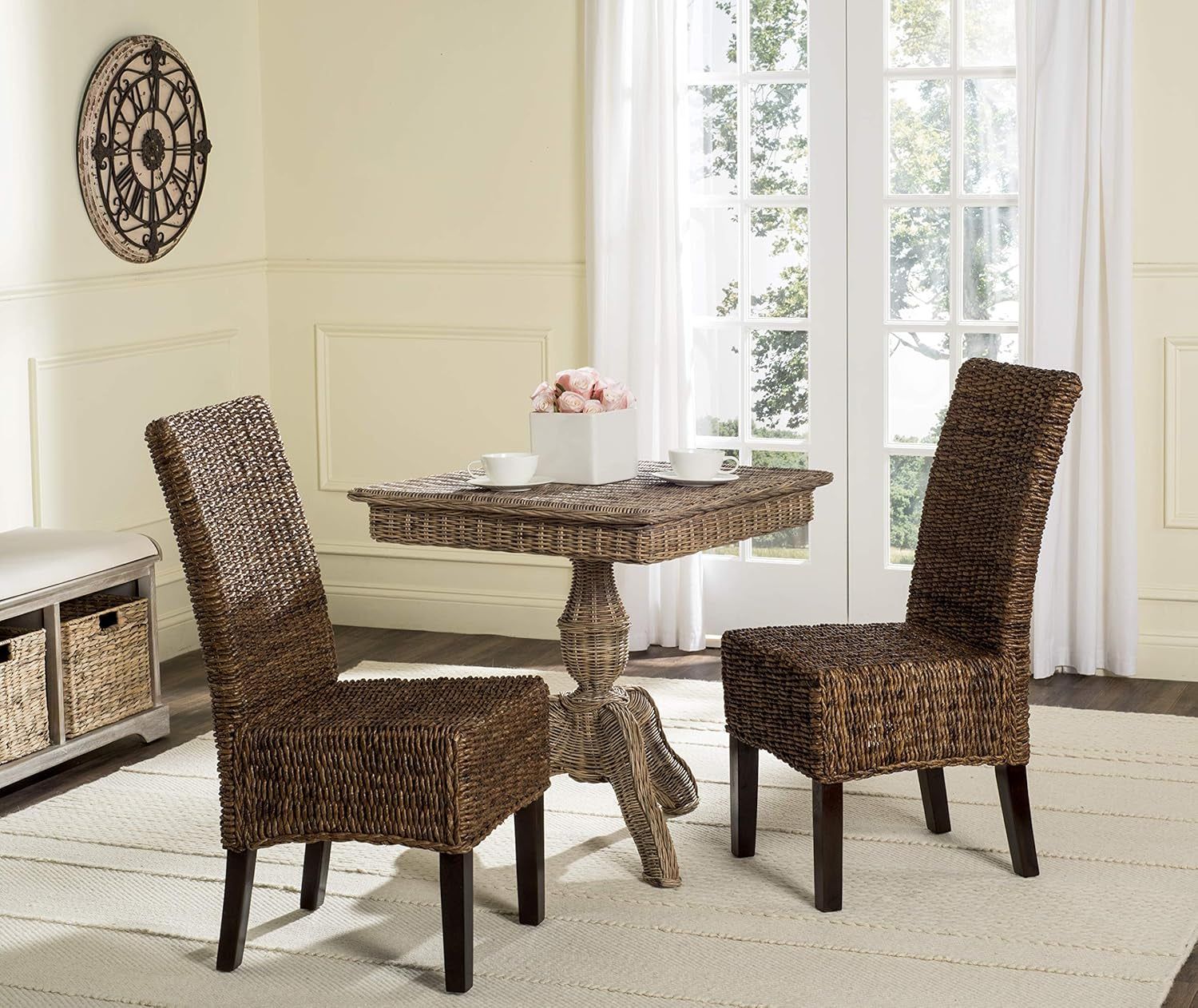 Home Collection Avita Natural Wicker 18-Inch Dining Chair