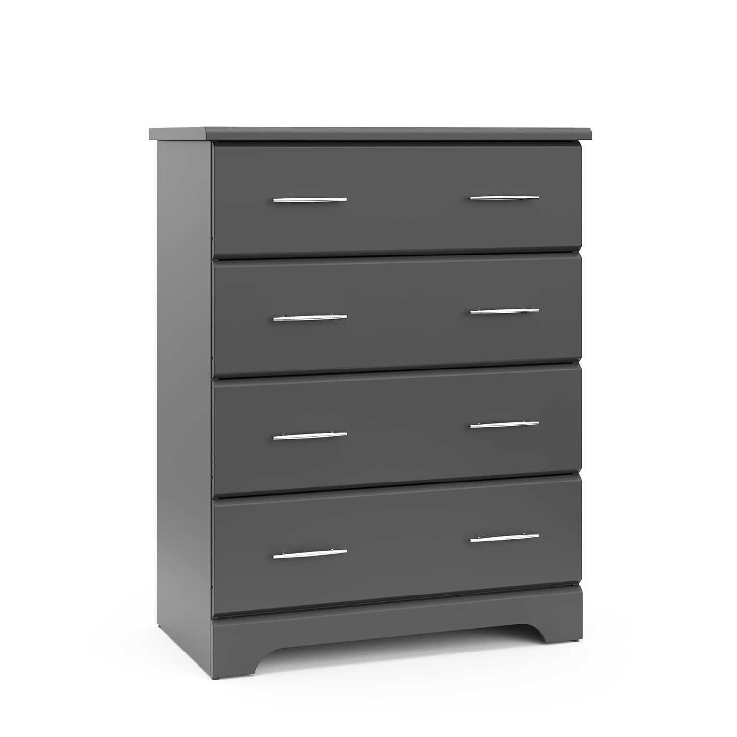 Brookside 4 Drawer Dresser (Gray) – GREENGUARD Gold Certified, Dresser for Nursery, 4 Drawer Dresser, Kids Dresser, Nursery Dresser Drawer Organizer, Chest of Drawers