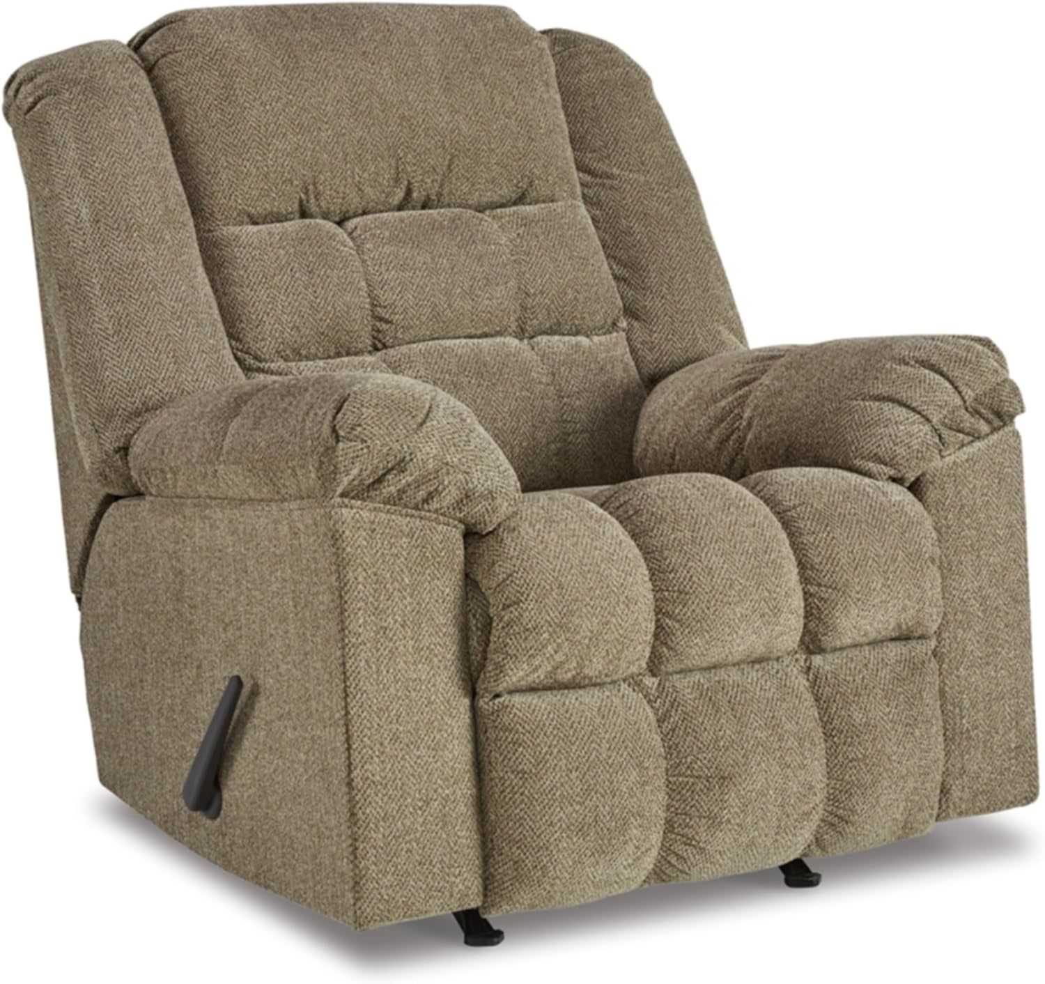 Kegler Contemporary Tufted Manual Rocker Recliner, Light Brown