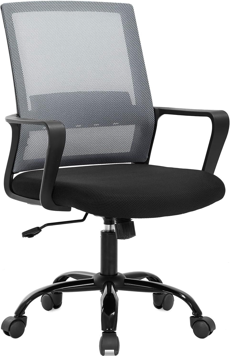 Home Office Chair Ergonomic Desk Chair Swivel Rolling Computer Chair Executive Lumbar Support Task Mesh Chair Adjustable Stool for Women Men,Grey