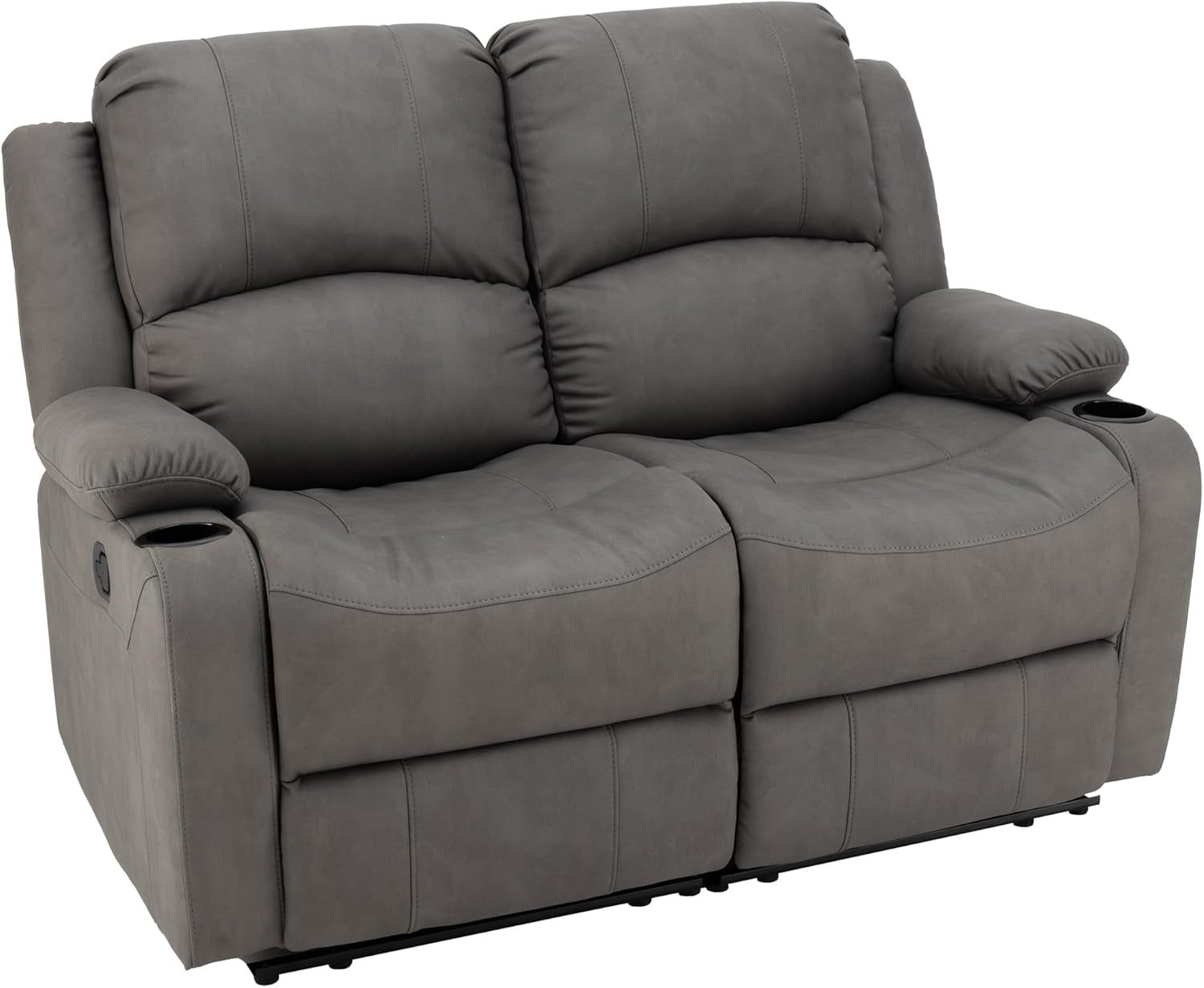 58&quot; Wall Hugger Reclining RV Theater Seats | Double Recliner RV Sofa | RV Couch | Wall Hugger Recliner | RV Theater Seating | RV Furniture (Manual, Slate)