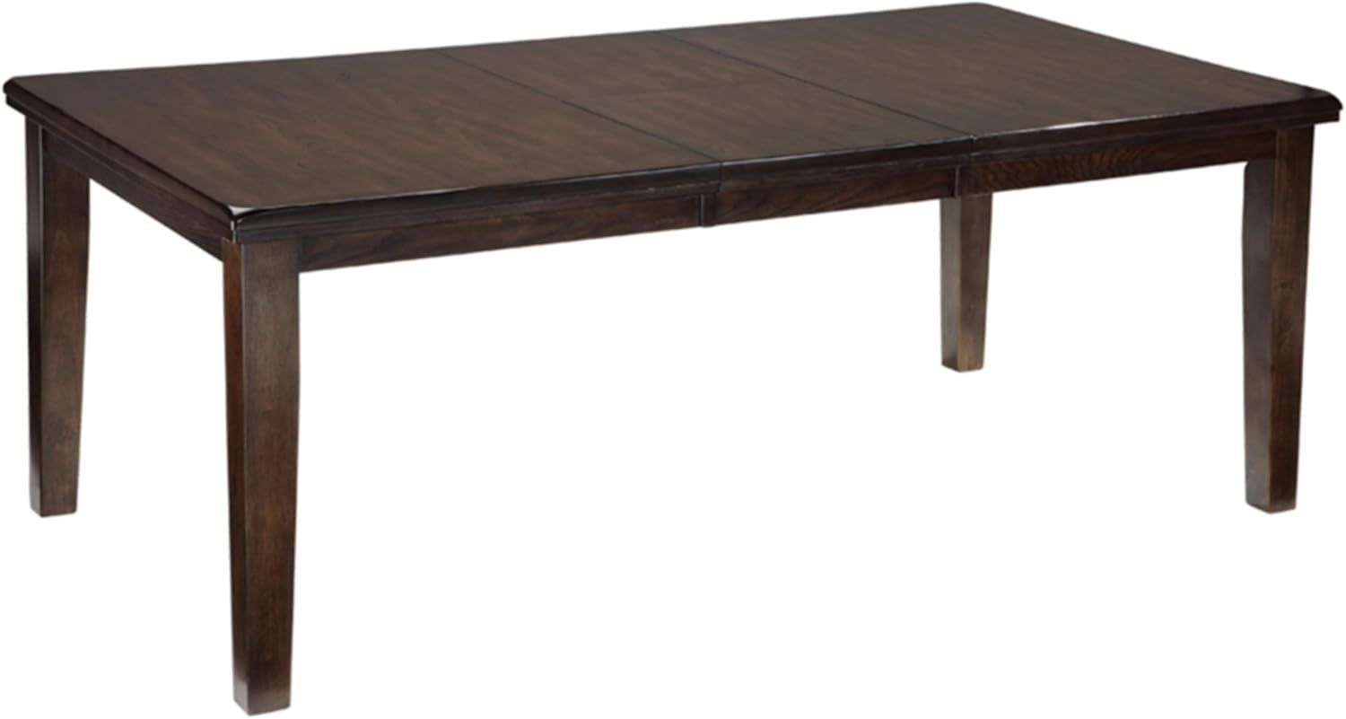 Haddigan Traditional Rectangular Dining Extension Table, Seats up to 8, Dark Brown