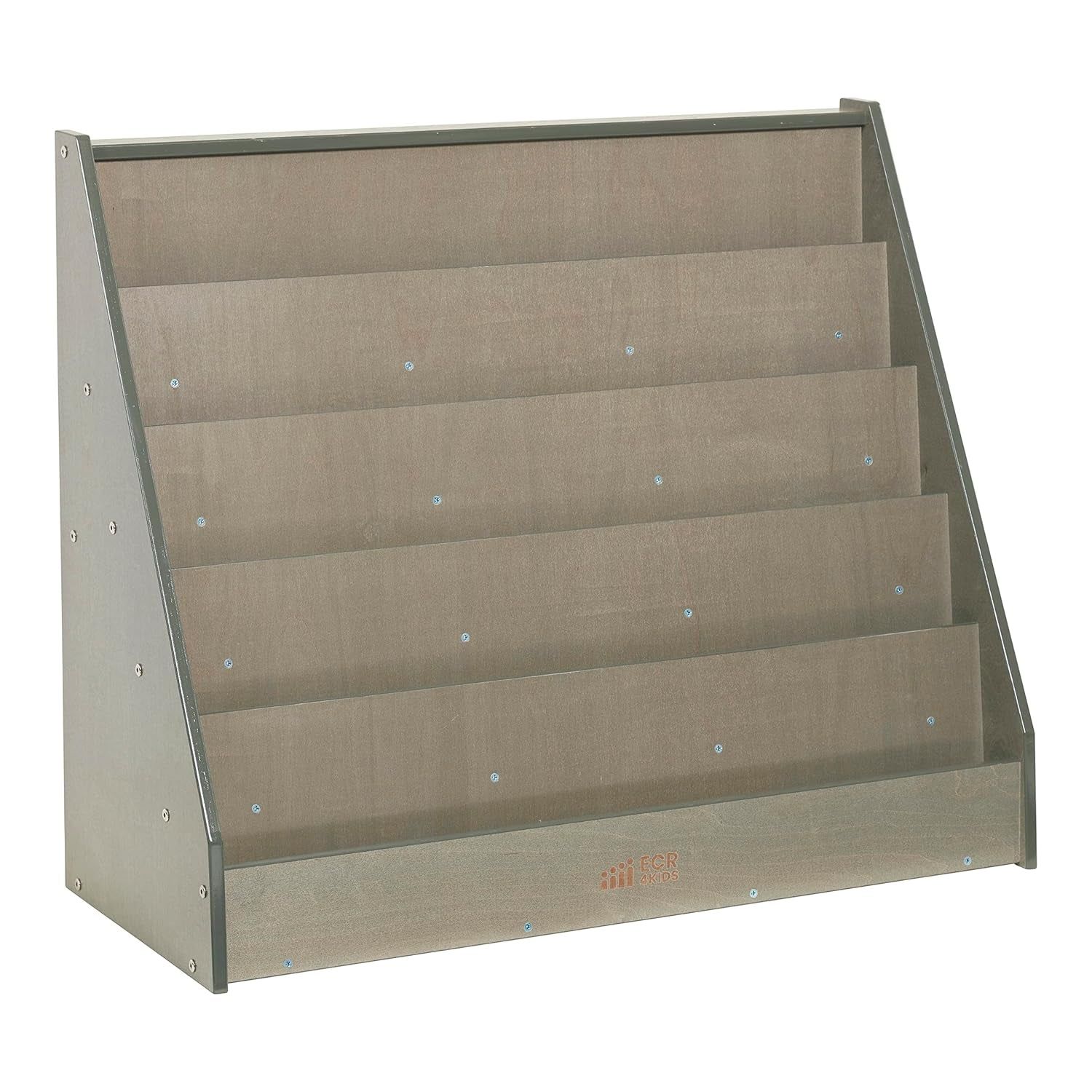 Single-Sided Book Display, Classroom Bookshelf, Grey Wash