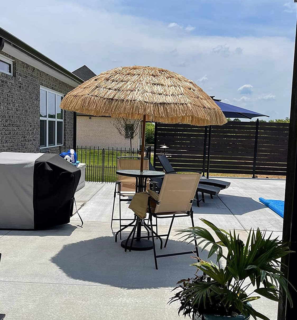 7.5ft Tiki Umbrella Thatched Hawaiian Beach Patio