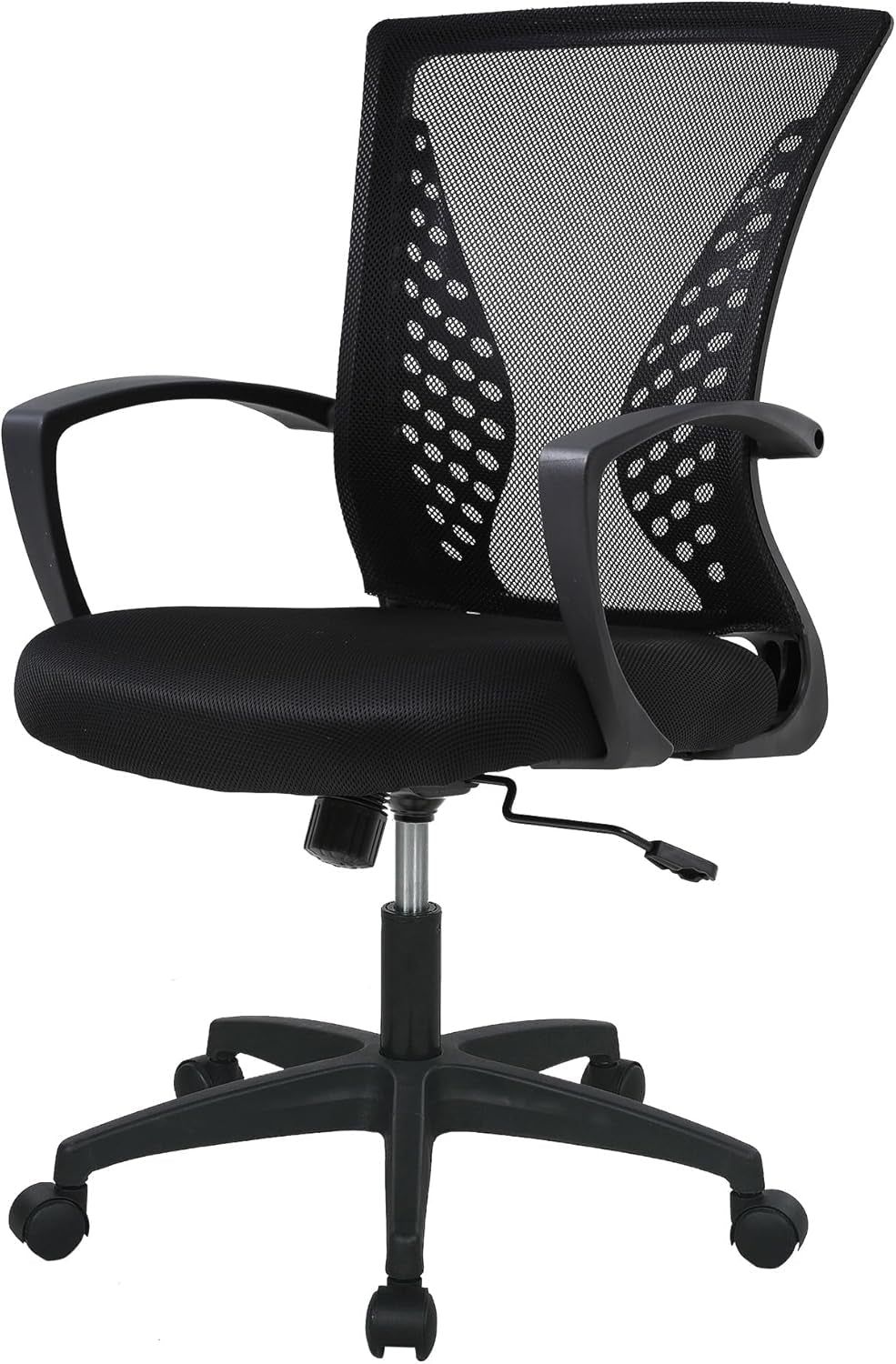 Office Computer Gaming Chair Ergonomic Mesh Desk Chair Adjustable Video Game Chairs with 360 Degrees Swivel Wheels Armrest Lumbar Support for Home Office,Black