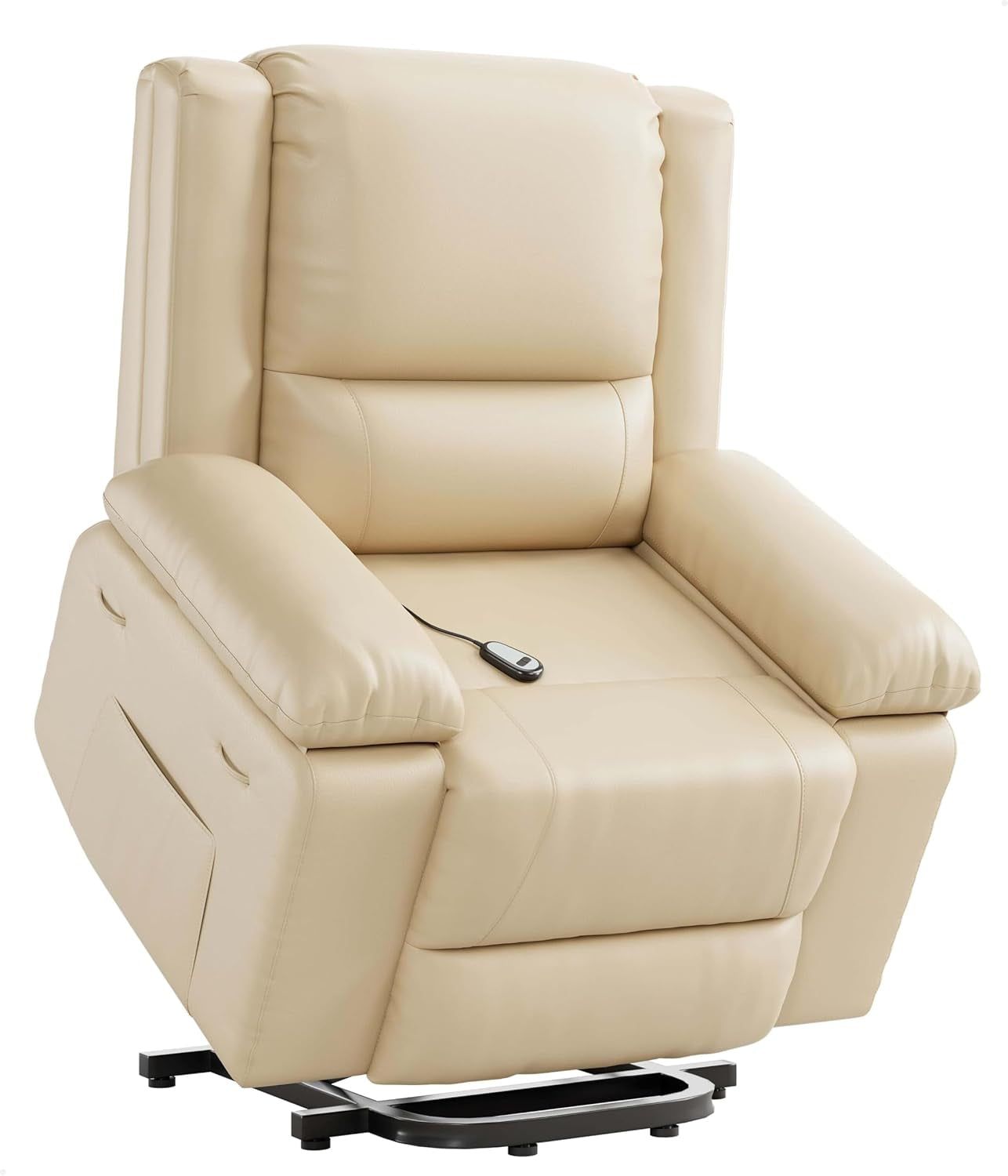 Oversized Wide Power Lift Recliner Chair - Heat and Massage, Adjustable Back and Legs, PU Leather Electric Lift Chair Designed for the Elderly and People with Mobility Impaired