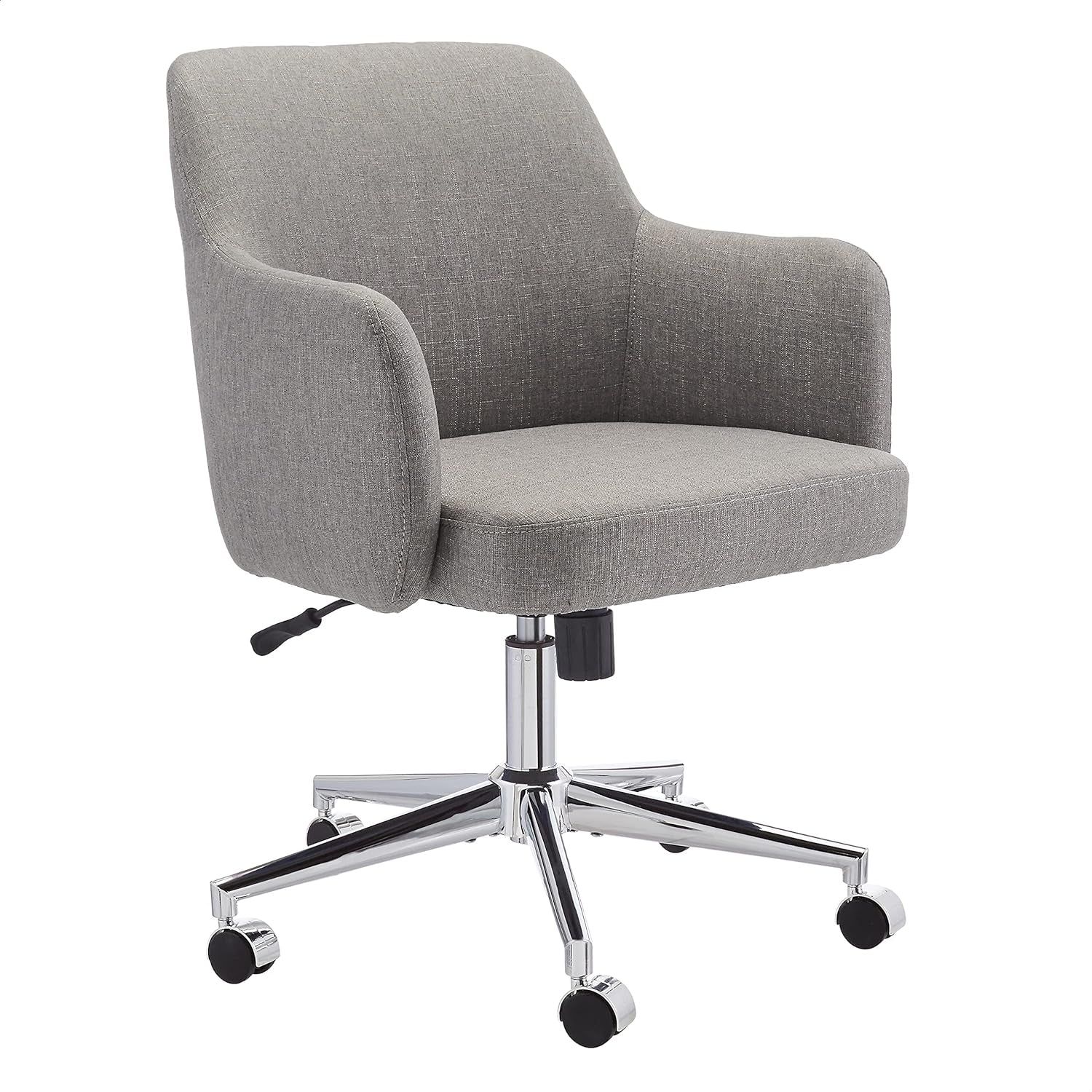 Modern Home Office Desk Chairs, Adjustable Height, 360 Degree Swivel, 25&quot;D X 23.25&quot;W X 36.25&quot;H, Light Gray