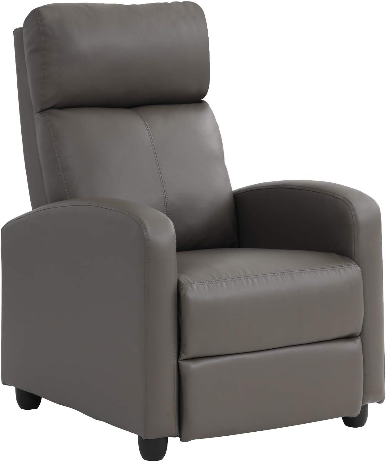 Recliner Chair for Living Room Reading Chair Recliner Sofa Winback Chair Single Sofa Home Theater Seating Modern Reclining Chair Easy Lounge with PU Leather Padded Seat Backrest